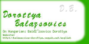 dorottya balazsovics business card